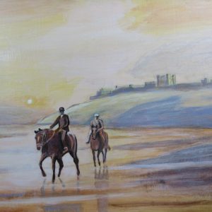 Horse Riding on the Beach Painting