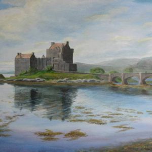 Eilean Donan highland castle painting