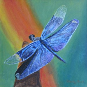 Blue Dragonfly Painting