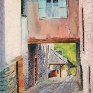 Painting of Conques France
