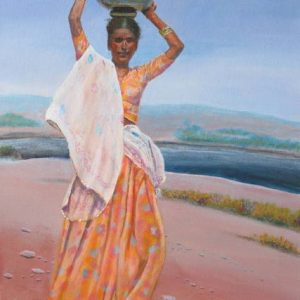 indian girl watercarrier painting