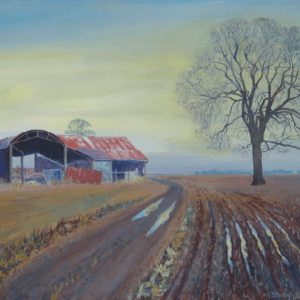 Old Farm Buildings Painting