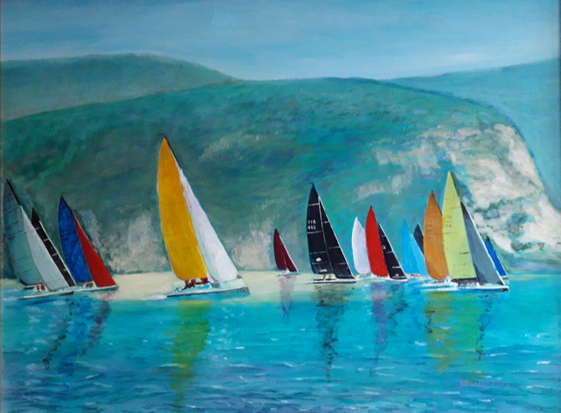 Sails on Lake Garda painting