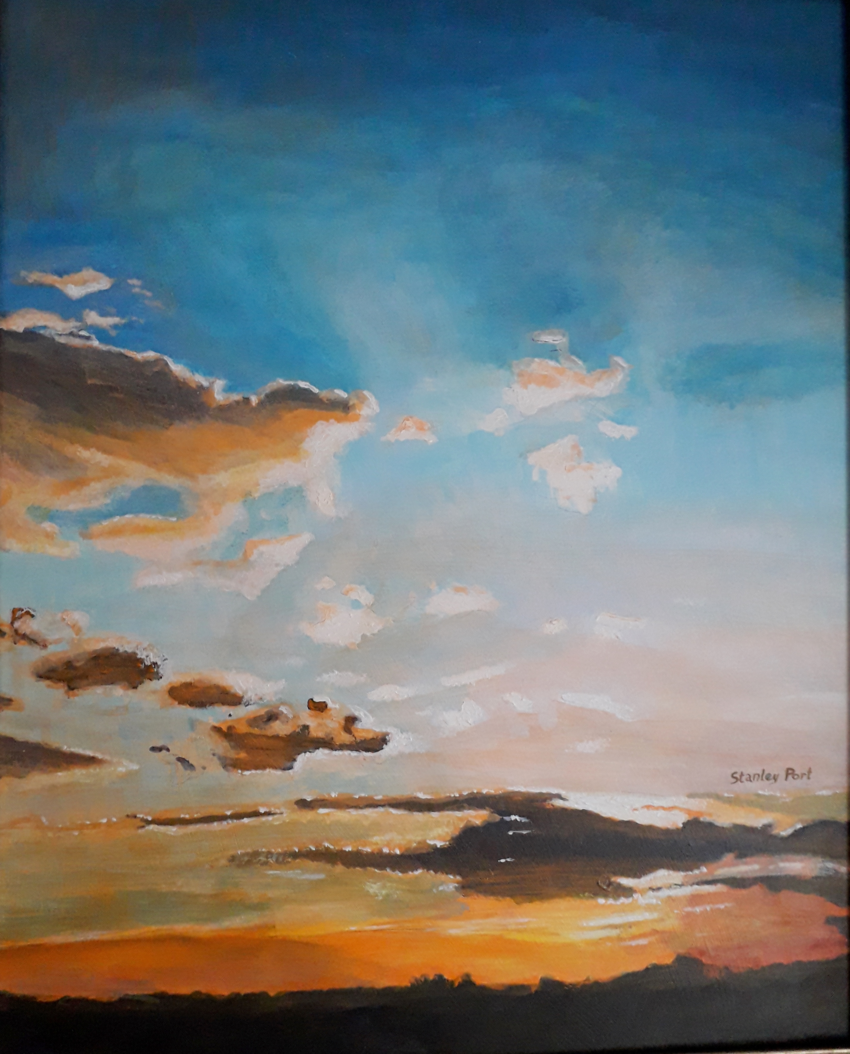 Painting of Clouds and Sky