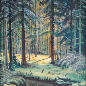 Shishkin style forest painting