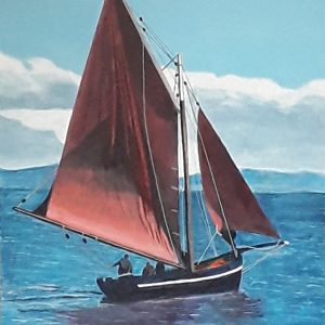 Sailing Boat Seascape Painting