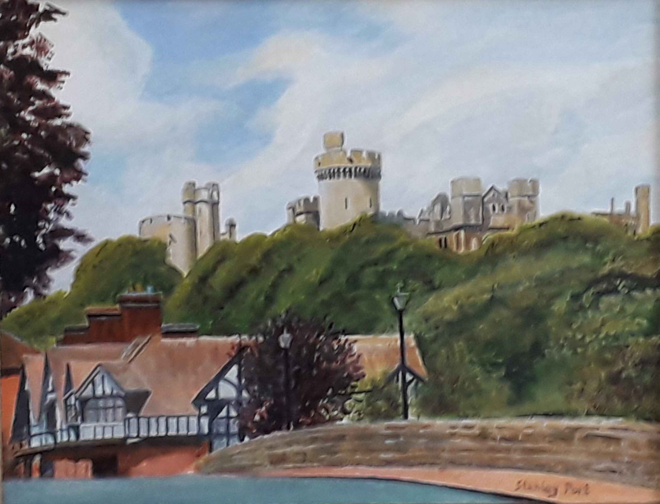 Arundel Castle from Bridge Painting