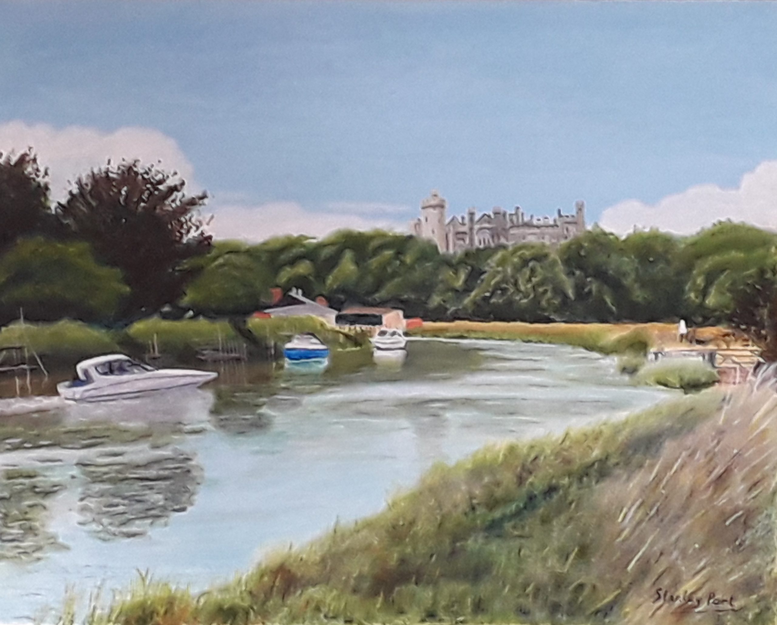 Arundel River Painting - the Castle from River Arun
