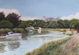 Arundel River Painting - the Castle from River Arun